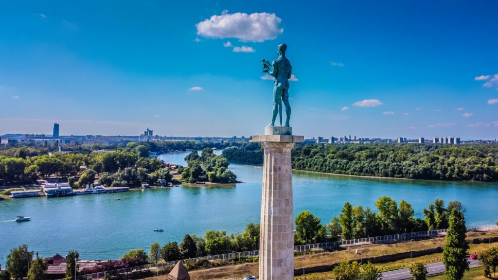 View of Belgrade and the Danube River, highlighting Serbia as one of the best tax residency options in Europe for entrepreneurs