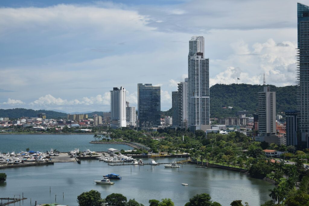 Panama City skyline with infrastructure representing stable tax residency jurisdiction