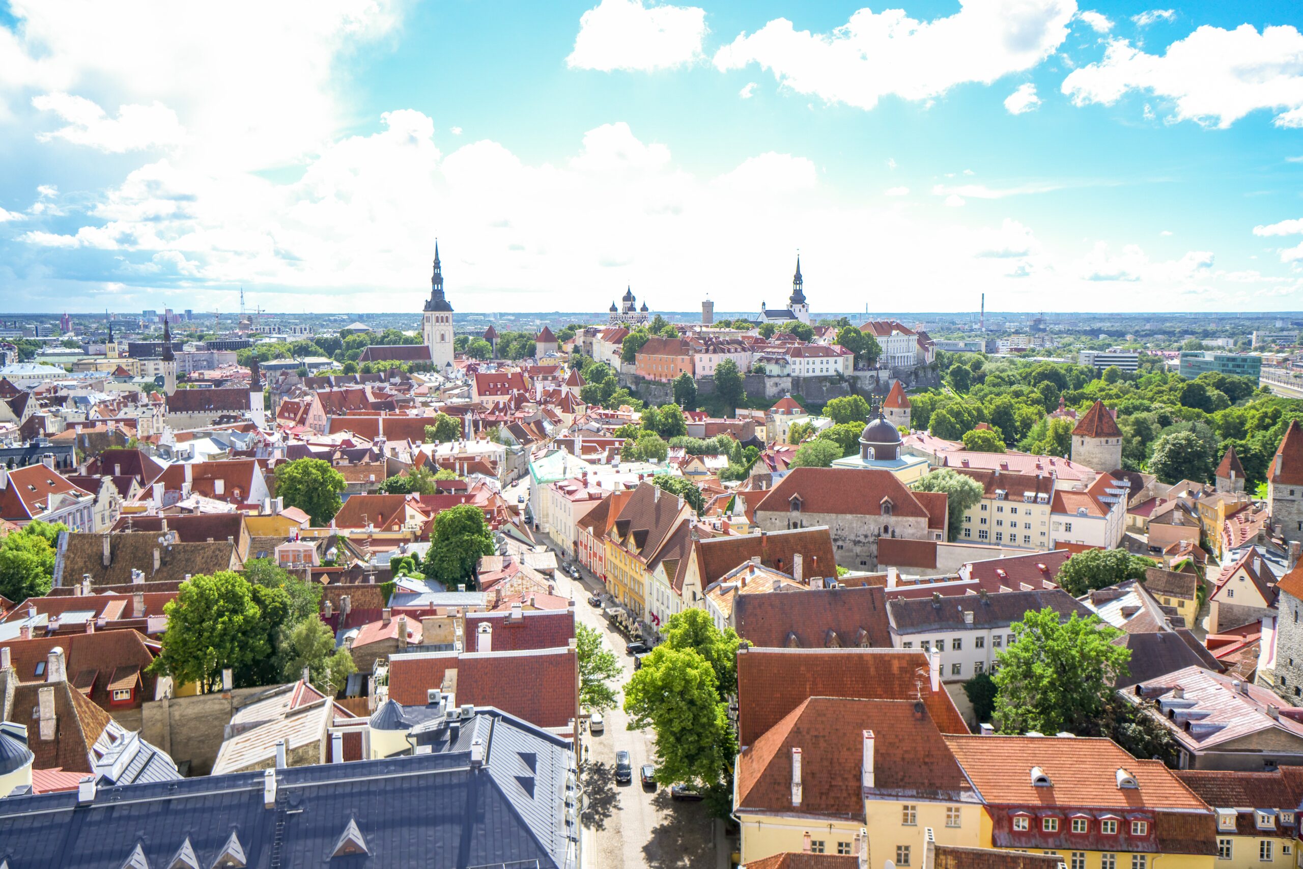 Tallinn old town skyline in Estonia, home of the e-Residency digital business program